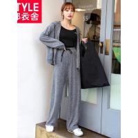 韩都衣舍2018女装冬装新款韩版休闲两件套时尚套装DU9158樱1221