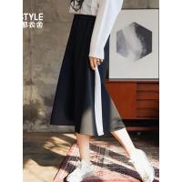 韩都衣舍2019新款女装春装韩版潮休闲A字裙半身裙LZ8672烎0216