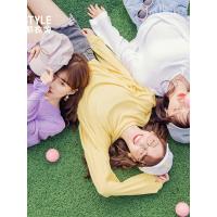 韩都衣舍2019韩版女装春装新款学生慵懒纯色宽松长袖T恤AA13663玎