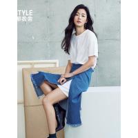 韩都衣舍2019夏新款女韩版两件套中长款冷淡风裙子连衣裙RW7902瑒