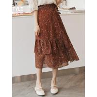 韩都衣舍2019韩版女装春装新款碎花休闲中长款半身裙RW8525瑒0226