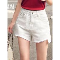 韩都衣舍2019夏装新款韩版女宽松显瘦毛边chic牛仔短裤JQ01428樰