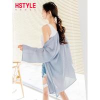 韩都衣舍2019韩版女装夏装很仙的薄款学生中长款短外套DU9185樱