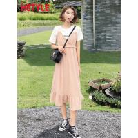 韩都衣舍2019韩版女装夏装新款两件套中长款吊带连衣裙OY9132焕