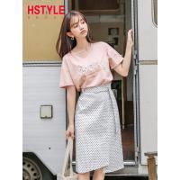韩都衣舍2019夏装新款女韩版小清新两件套波点时尚套装OM80448樰