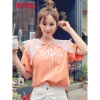 韩都衣舍2019夏装新款女装韩版宽松上衣打底潮短袖T恤OM90934筱