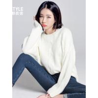 韩都衣舍2019秋季新款女装韩版高腰小脚显瘦弹力牛仔裤OGD01108煜