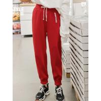 韩都衣舍2019秋装新款女装韩版宽松弹力加绒长裤休闲裤YK9801鲲