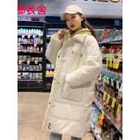 韩都衣舍2019韩版女冬装新款气质中长款羊羔绒棉衣棉服GQ10441耒