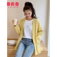 韩都衣舍2019韩版女装秋装新款宽松休闲开衫上衣毛针织衫OY9118焕