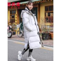 韩都衣舍2019冬季新款宽松加厚保暖连帽长款过膝羽绒服NJ13378翝