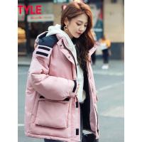 韩都衣舍2018冬装新款韩版女装工装加厚宽松短款羽绒服DL11735婏