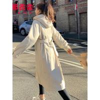 韩都衣舍2019冬装新款女装韩版学生潮中长翻领棉衣棉服YK9939鲲