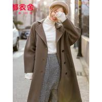 韩都衣舍2019冬装新款女韩版斗篷大衣长款双面毛呢外套NJ13328翝_bxAAQ0