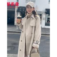 韩都衣舍2019韩版女装冬装新款宽松格子大衣中长毛呢外套LZ8770璎_TXaBJ1