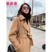 韩都衣舍2019冬装新款女装韩版宽松休闲双面呢毛呢外套JW13224筱_GFNed0