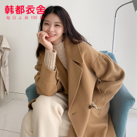 韩都衣舍2019冬装新款女装韩版双面呢大衣宽松毛呢外套JW12405筱_quCHP7