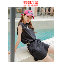 韩都衣舍2020夏装新款ins两件套时尚休闲运动套装女OU13431堯