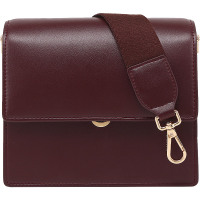 2019简约百搭风琴包宽肩带小方包女