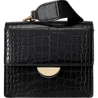 2019鳄鱼纹质感宽带简约百搭单肩斜挎小方包