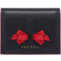 ins短款钱包女2019新款时尚百搭蝴蝶结学生用零钱包多功能卡包潮