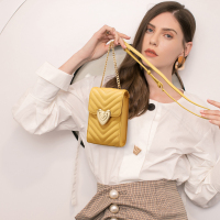 2019夏天新款迷你链条小包包女简约百搭爱心手机包单肩斜挎包女潮