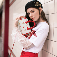 2019夏天新款潮简约迷你小清新百搭波士顿包手提枕头小包包斜挎包