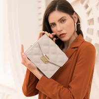 2019夏天新款简约百搭高级感菱格质感时尚小方包夏季单肩斜挎包潮