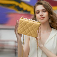 小香风包包女2019新款高级感质感鱼子酱小方包简约百搭斜挎链条包