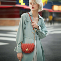 TOUTOU包包女2019新款简约时尚马鞍包ins百搭链条包斜挎包半月包