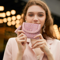 TOUTOU短款钱包女2019新款小清新学生用百搭拉链多功能零钱包卡包