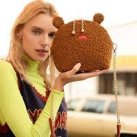 毛茸链条小包包女2019秋冬新款ins时尚清新可爱萌单肩斜挎小包女