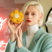 超迷你小包包2019新款泫雅风太阳花链条包减龄百搭单肩斜挎小圆包