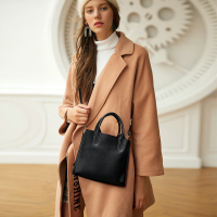 妙迪牛皮托特包女2019新款大容量手提包简约百搭单肩包休闲大包包