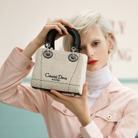 小香风mini戴妃包女2019秋冬新款质感呢子手提包高级感迷你斜挎包