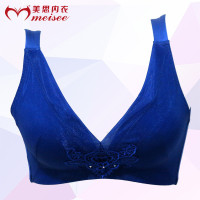 meisee/美思纯色无钢圈聚拢侧收美背调整型文胸背心款内衣FA0088