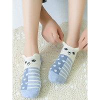 OICI女士立体卡通船袜混色4双装CA2207007
