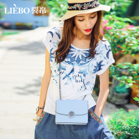 裂帛印花短袖T恤夏装新款上衣半袖百搭小清新上衣森系