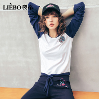 裂帛学生韩版ulzzang百搭长袖T恤夏装新款bf风港味复古上衣
