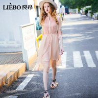 裂帛雪纺收腰连衣裙装夏新款褶皱裙子超仙温柔仙气质长裙