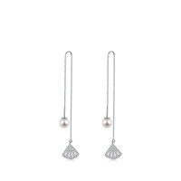 阿菲娜AFFINER 风中摇曳 创意扇形珍珠耳线耳饰