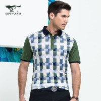 七匹狼短袖T恤夏季中青年男士时尚商务翻领POLO衫