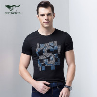 Q七匹狼短袖T恤夏季时尚休闲圆领短袖T恤男装正品polo短袖男