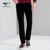 七匹狼休闲裤秋季灯芯绒休闲裤男士微弹休闲长裤子男