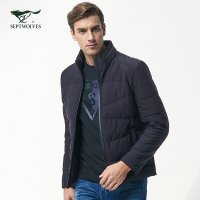 七匹狼羽绒服中青年男装立领休闲短装保暖厚羽绒外套冬季