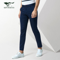 七匹狼休闲裤2018春季中青年男士时尚商务休闲直筒长裤子
