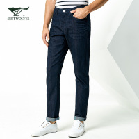 七匹狼牛仔裤2018春季青年男士时尚商务休闲直筒合体牛仔款