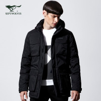 七匹狼运动加厚羽绒服男户外时尚休闲运动男青年外套立领保暖男