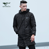 七匹狼羽绒服中长款印花防寒保暖时尚运动户外羽绒服