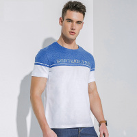 七匹狼T恤中青年男士时尚休闲纯棉短袖T恤